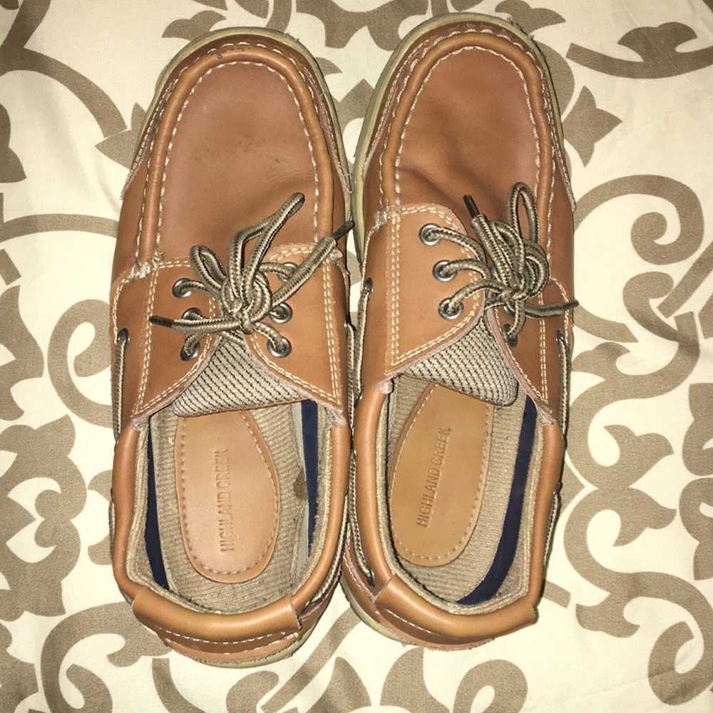 Highland Creek Boat Shoes Size 5 Boys